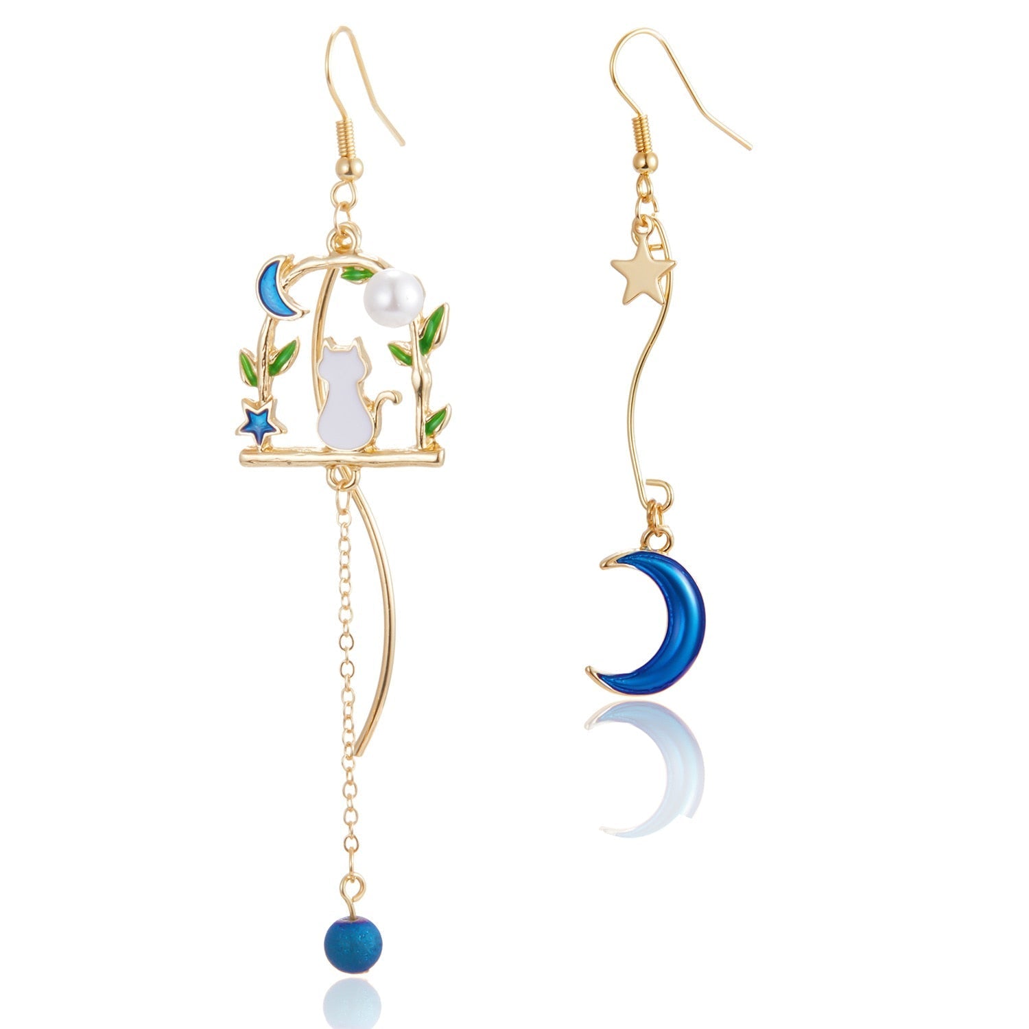 Cat Bird Earrings