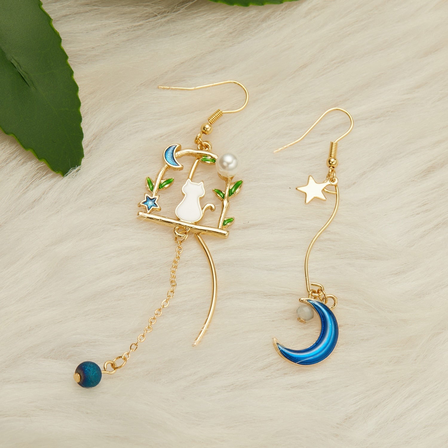 Cat Bird Earrings