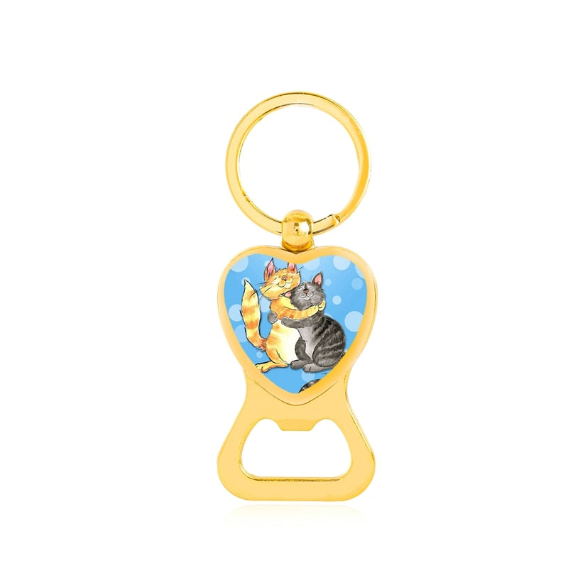 Cat Bottle Opener Keychain