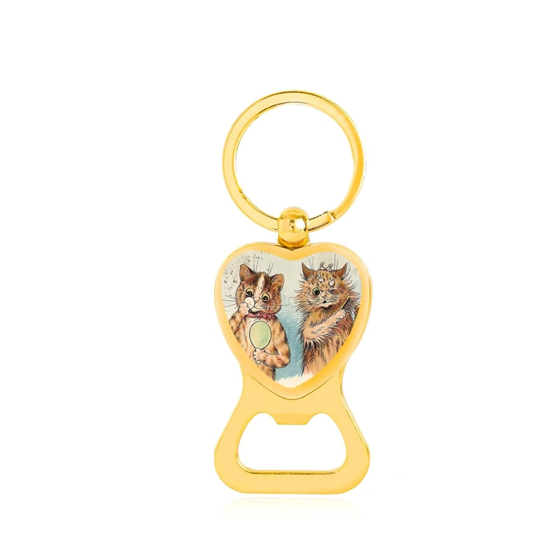 Cat Bottle Opener Keychain