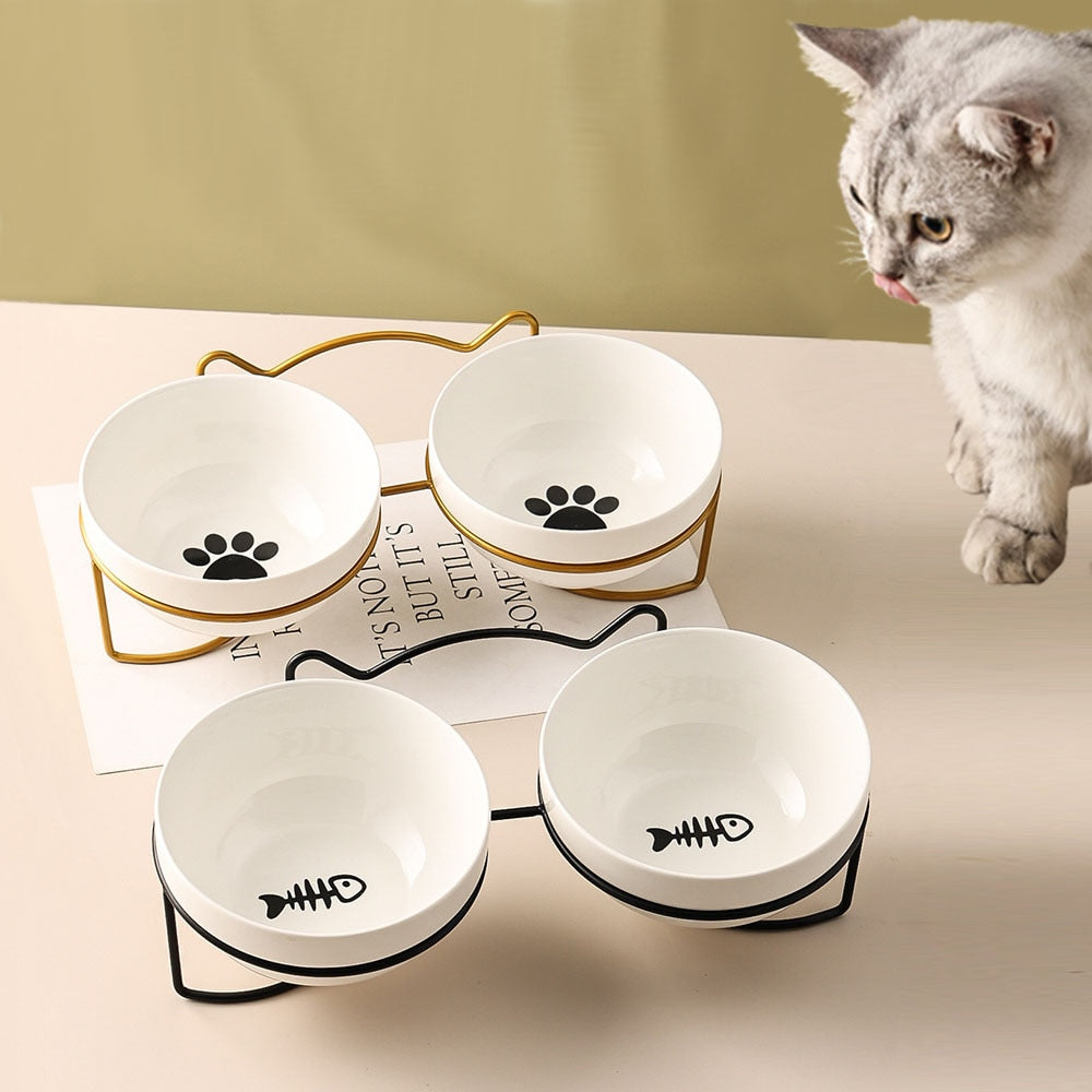 Cat Bowls with Stand