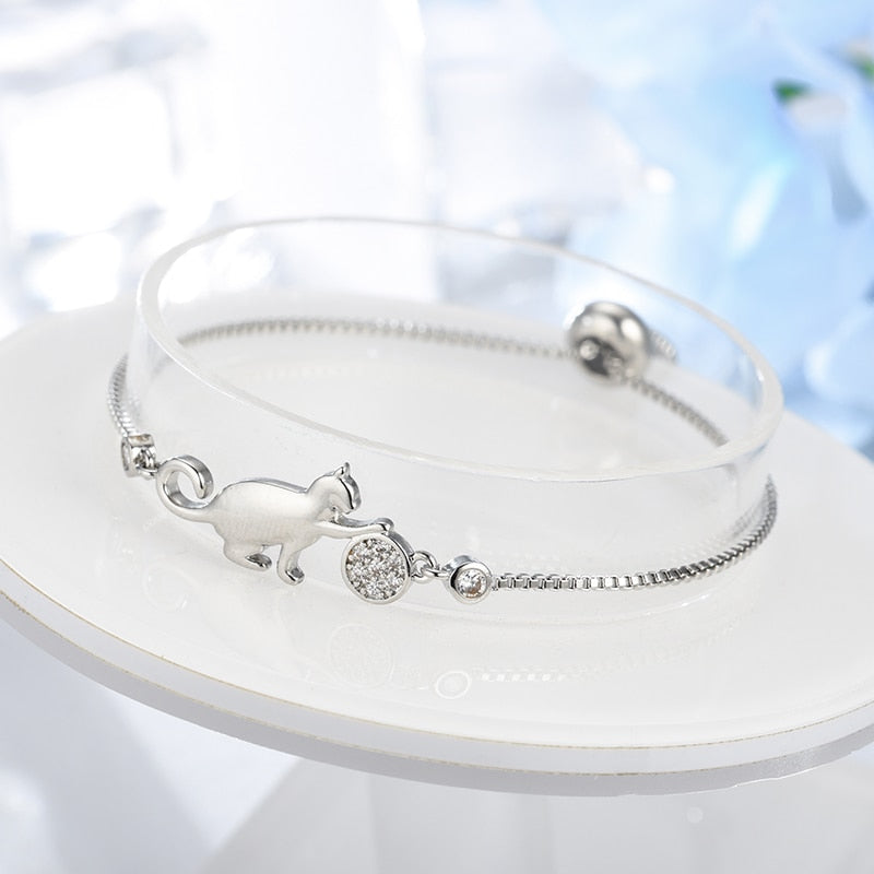 Cat Bracelet Silver