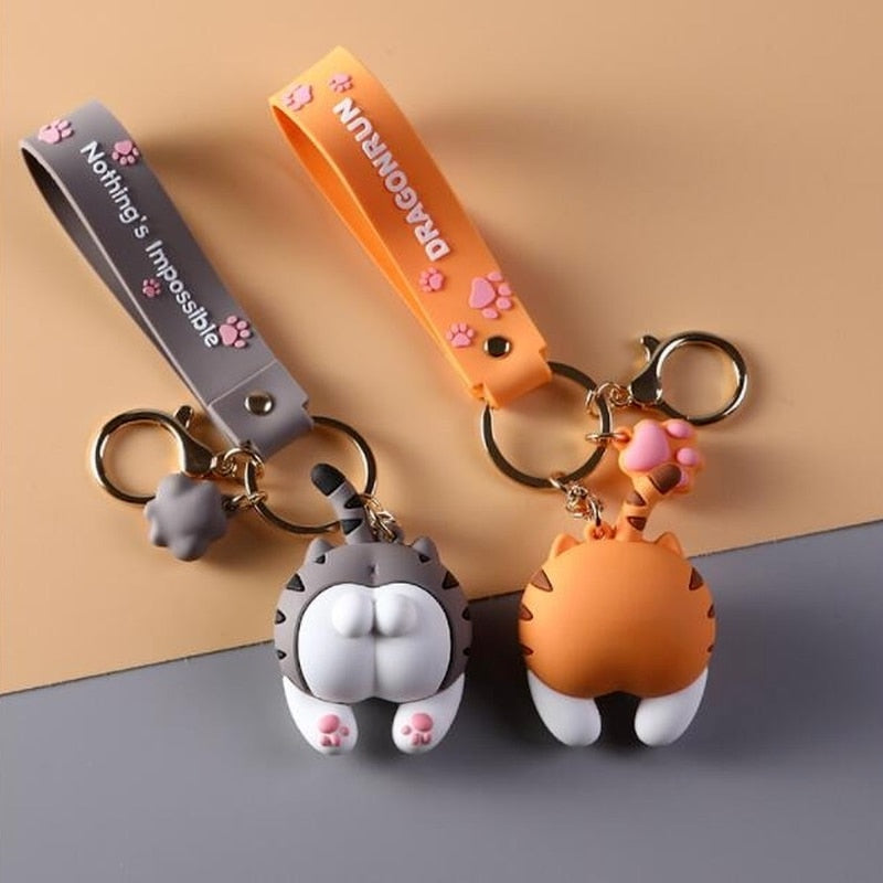 Cat Butt Keychain