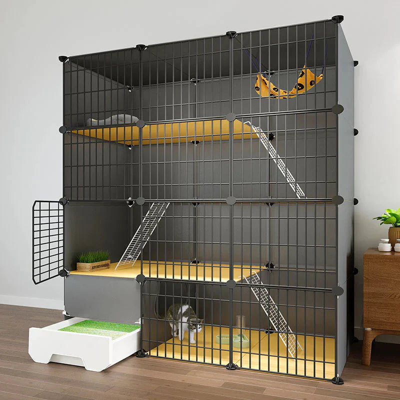 Cat Cage Litter Box
