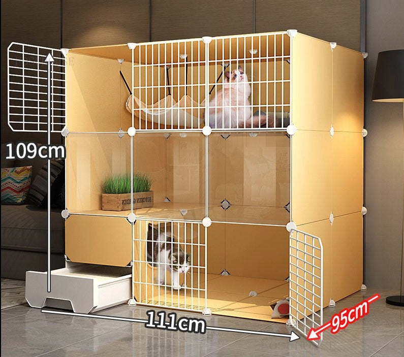 Cat Cage with Litter Box