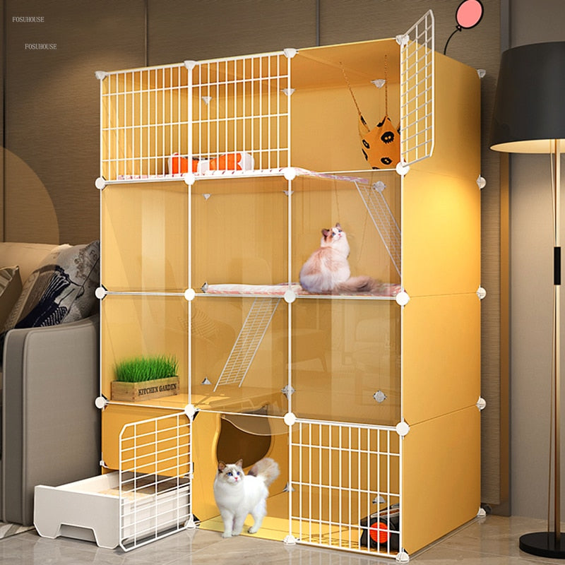 Cat Cage with Litter Box