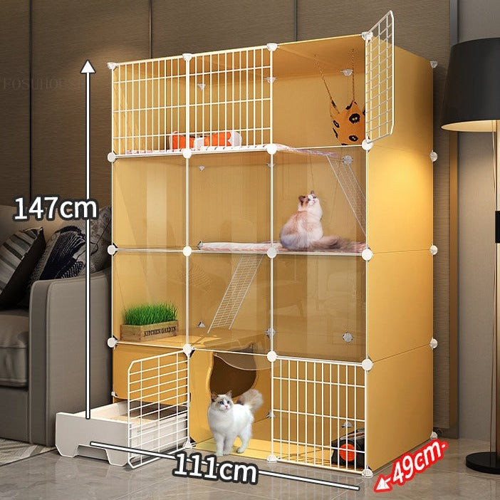Cat Cage with Litter Box