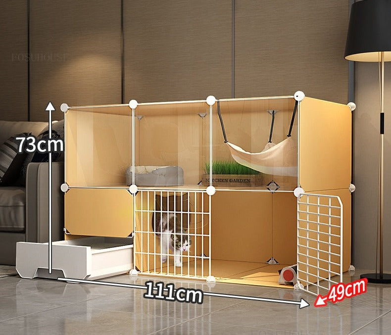 Cat Cage with Litter Box