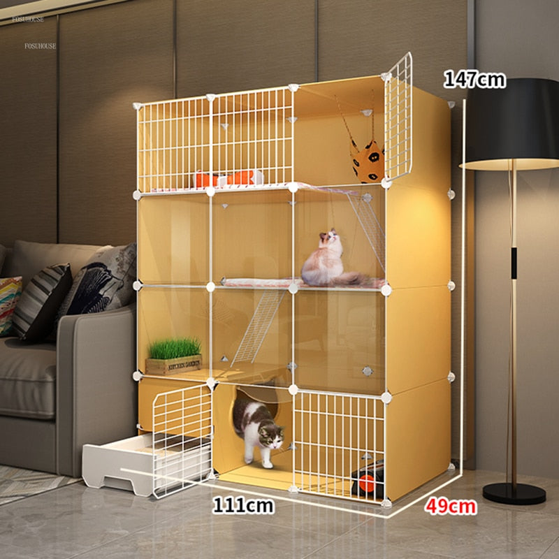 Cat Cage with Litter Box