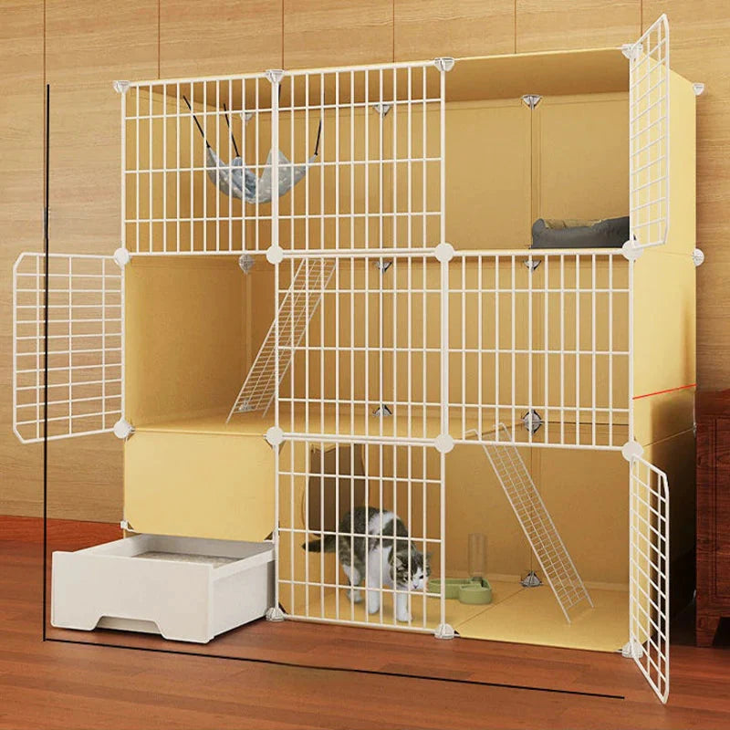 Cat Cage with Litter Box