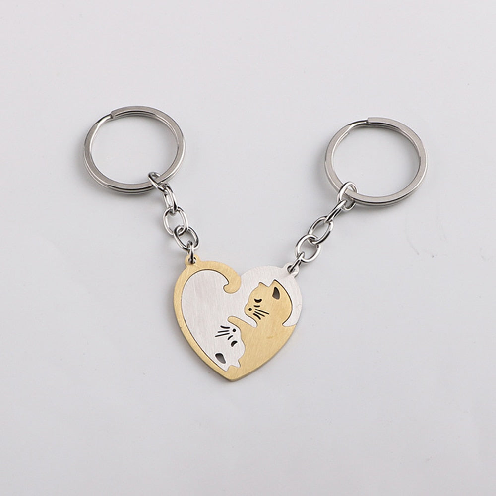 Cat Couple Keychain