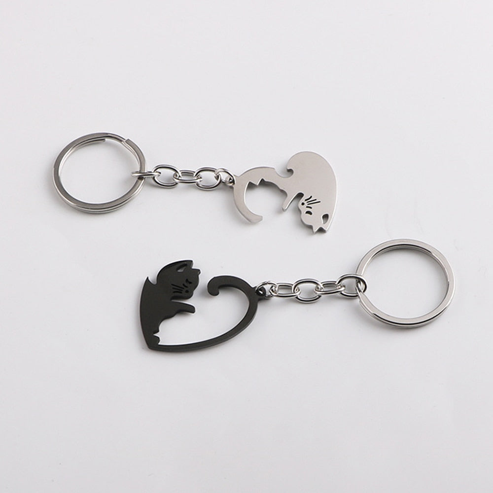 Cat Couple Keychain