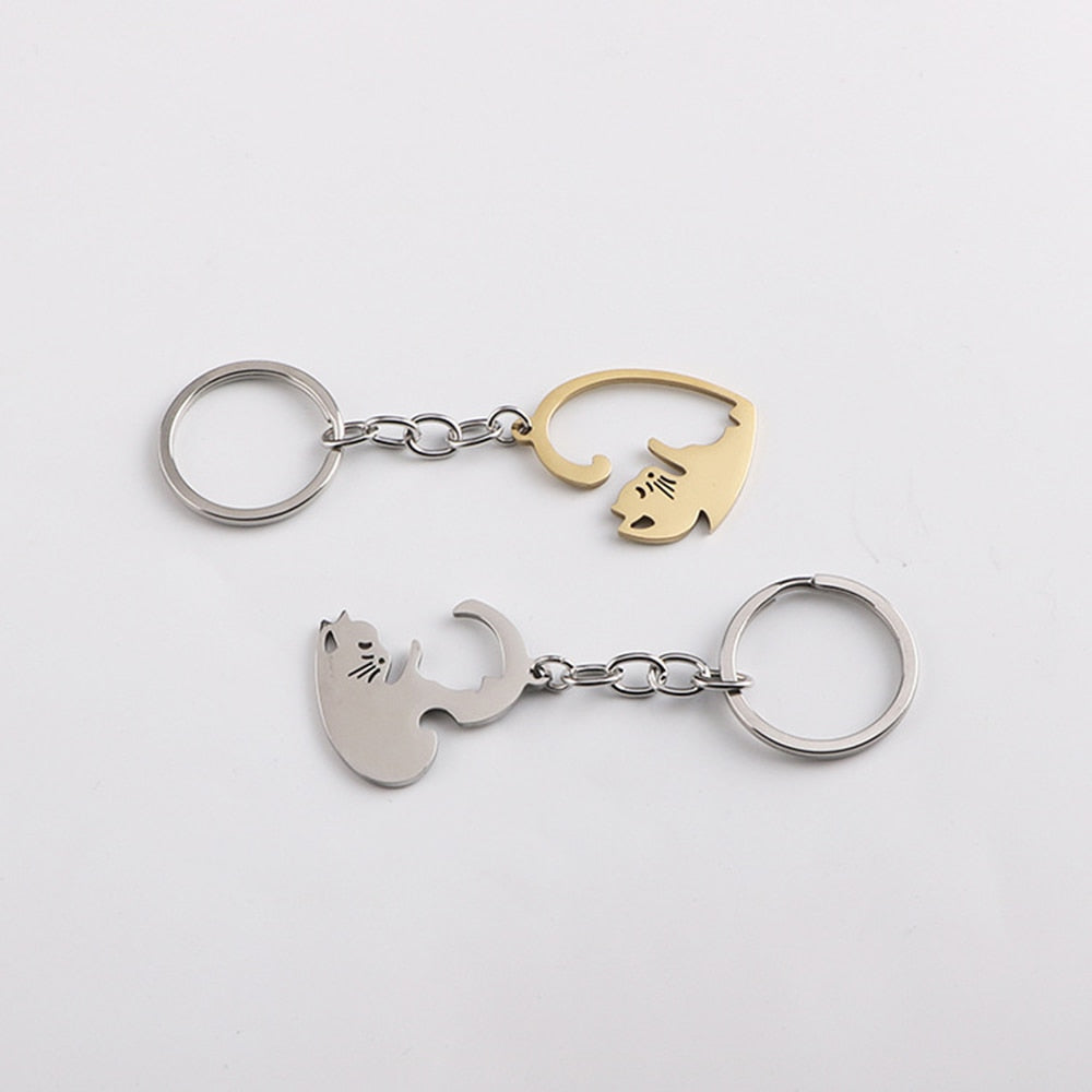 Cat Couple Keychain