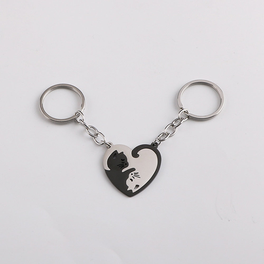 Cat Couple Keychain