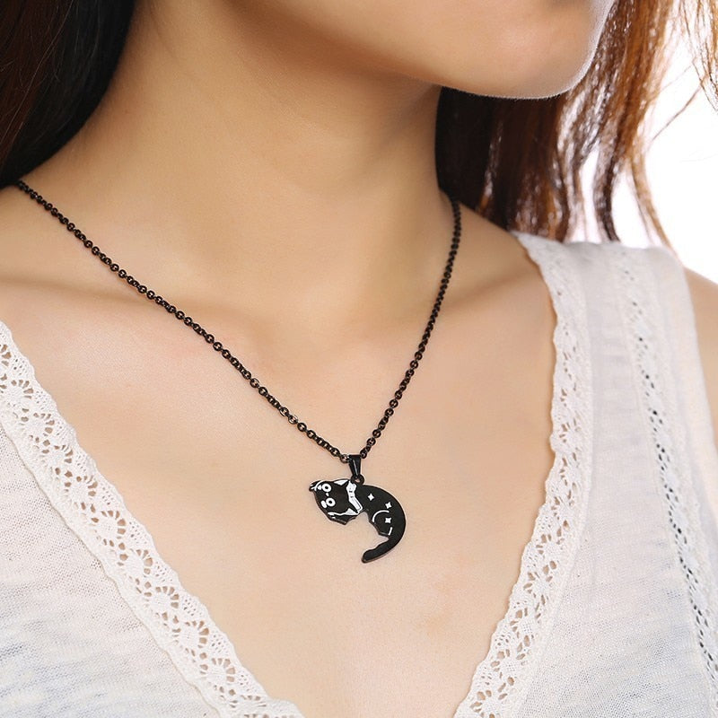 Cat Couple Necklace