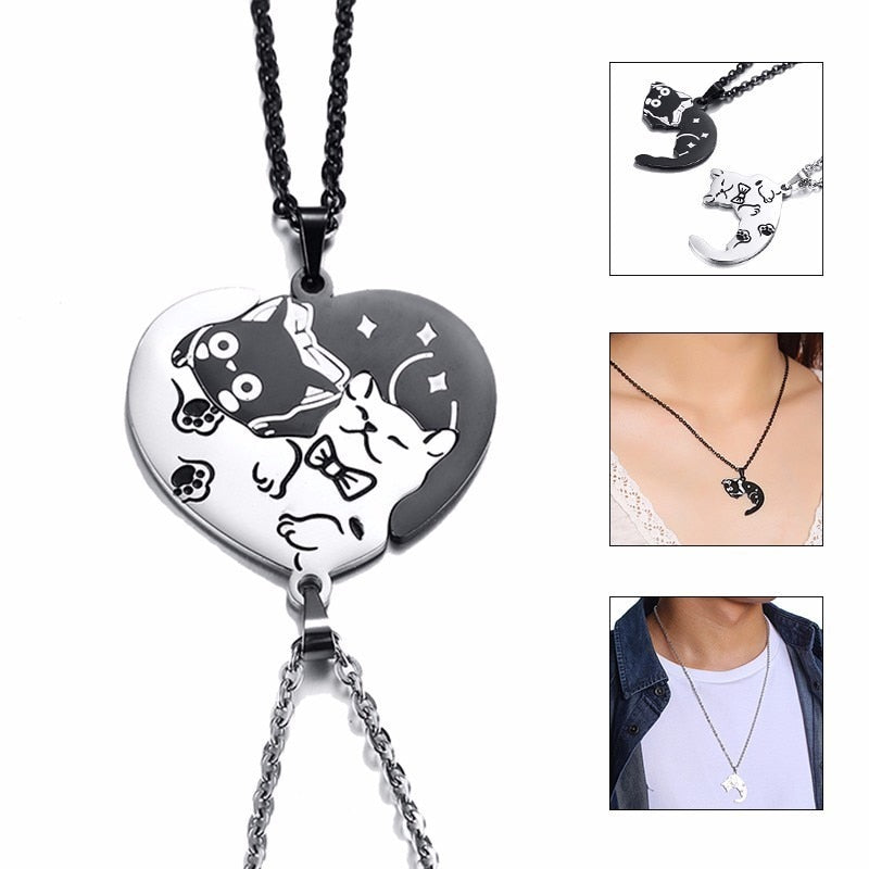 Cat Couple Necklace