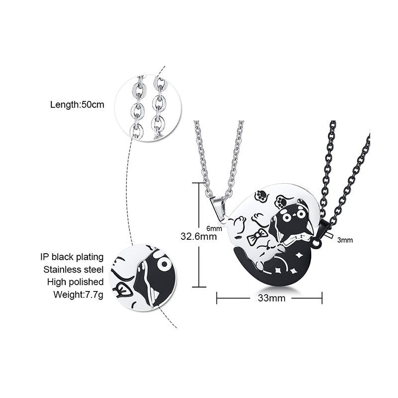Cat Couple Necklace