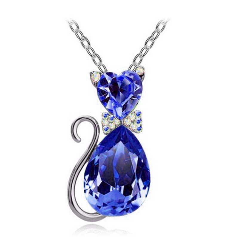 Cat Crystal Necklace