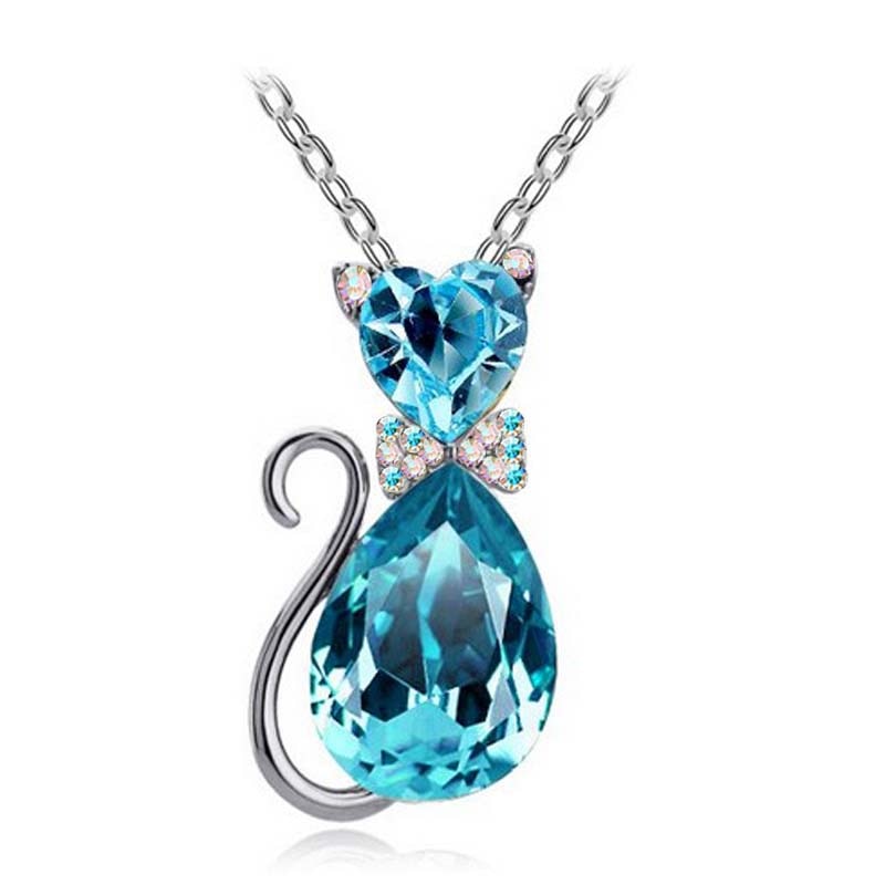 Cat Crystal Necklace