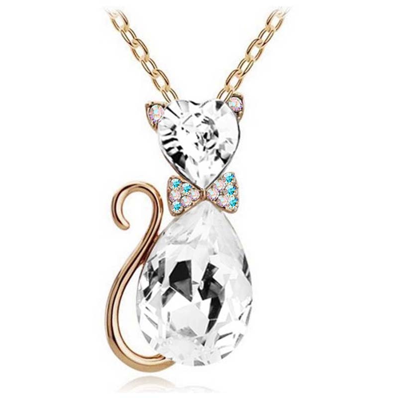 Cat Crystal Necklace