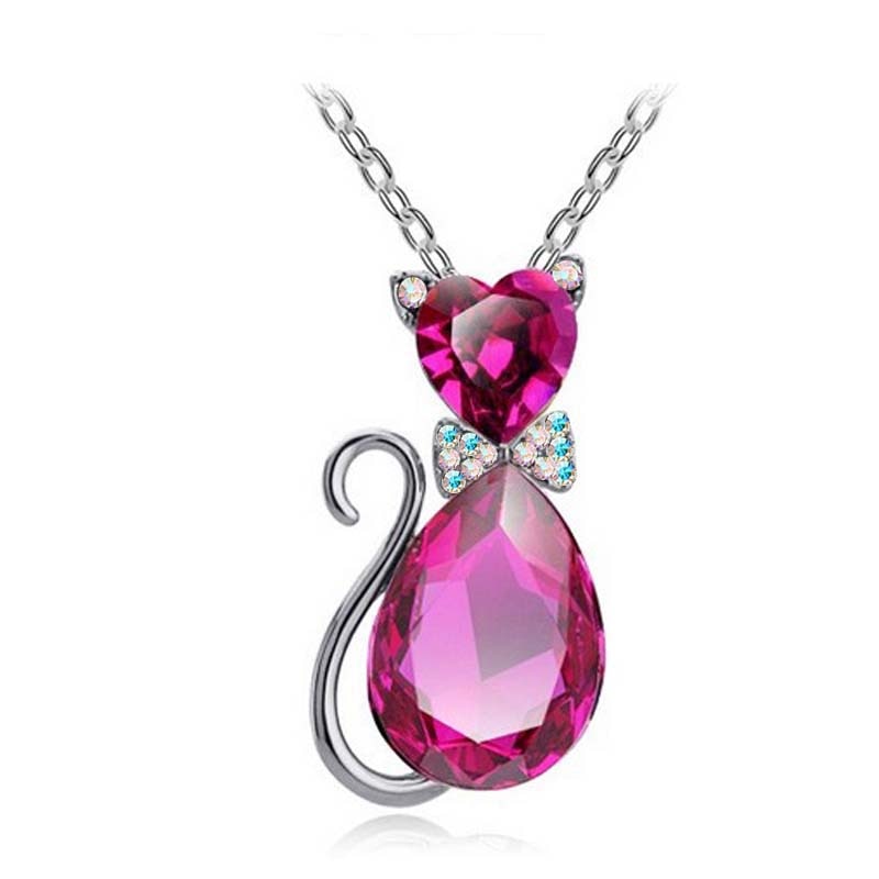 Cat Crystal Necklace