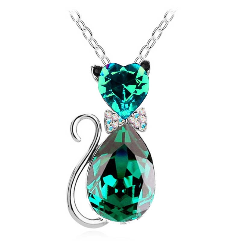 Cat Crystal Necklace