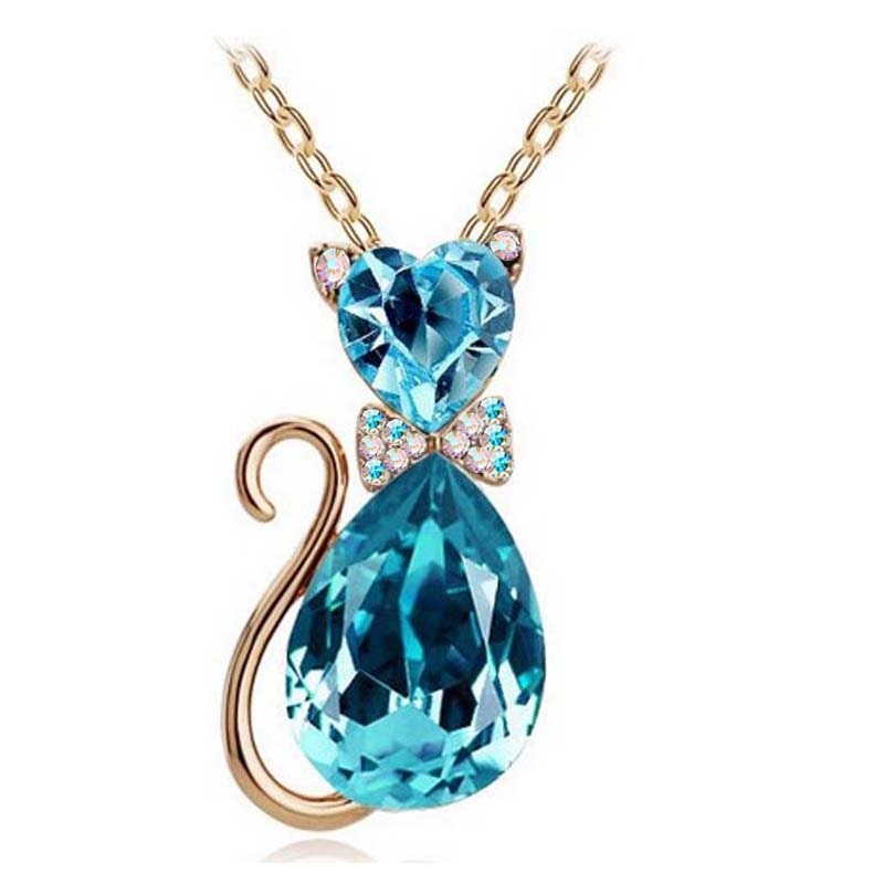 Cat Crystal Necklace