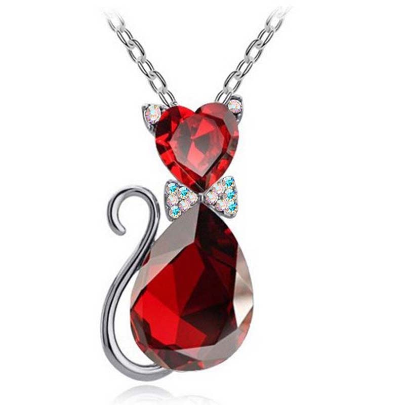 Cat Crystal Necklace