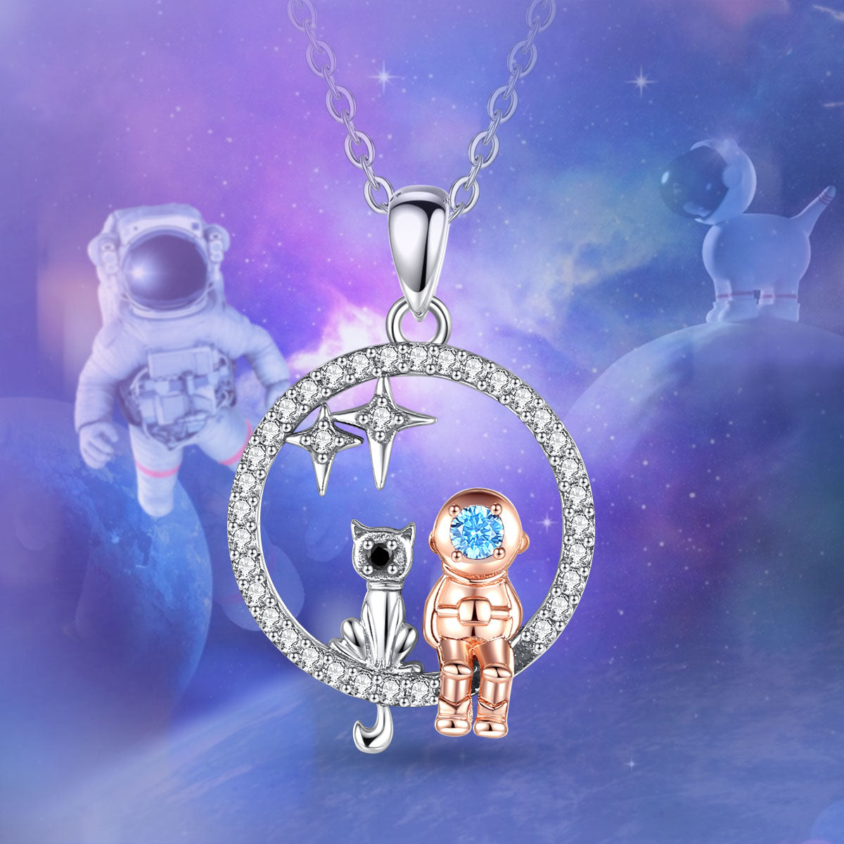 Cat Diamond Necklace