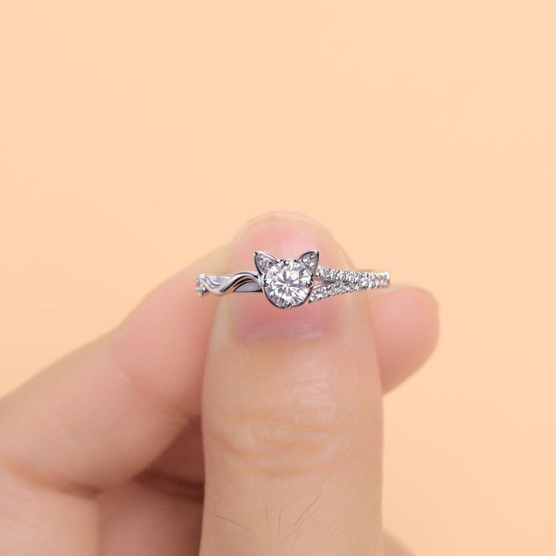 Cat Diamond Ring