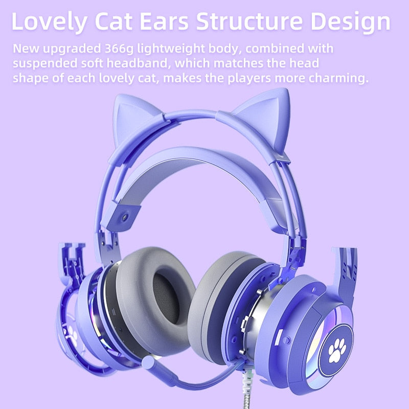 Cat Ear Gaming Headphones