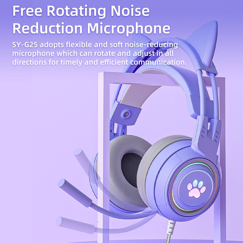 Cat Ear Gaming Headphones