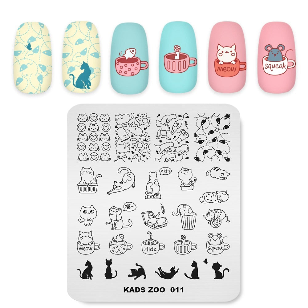 Cat Face Nail Art
