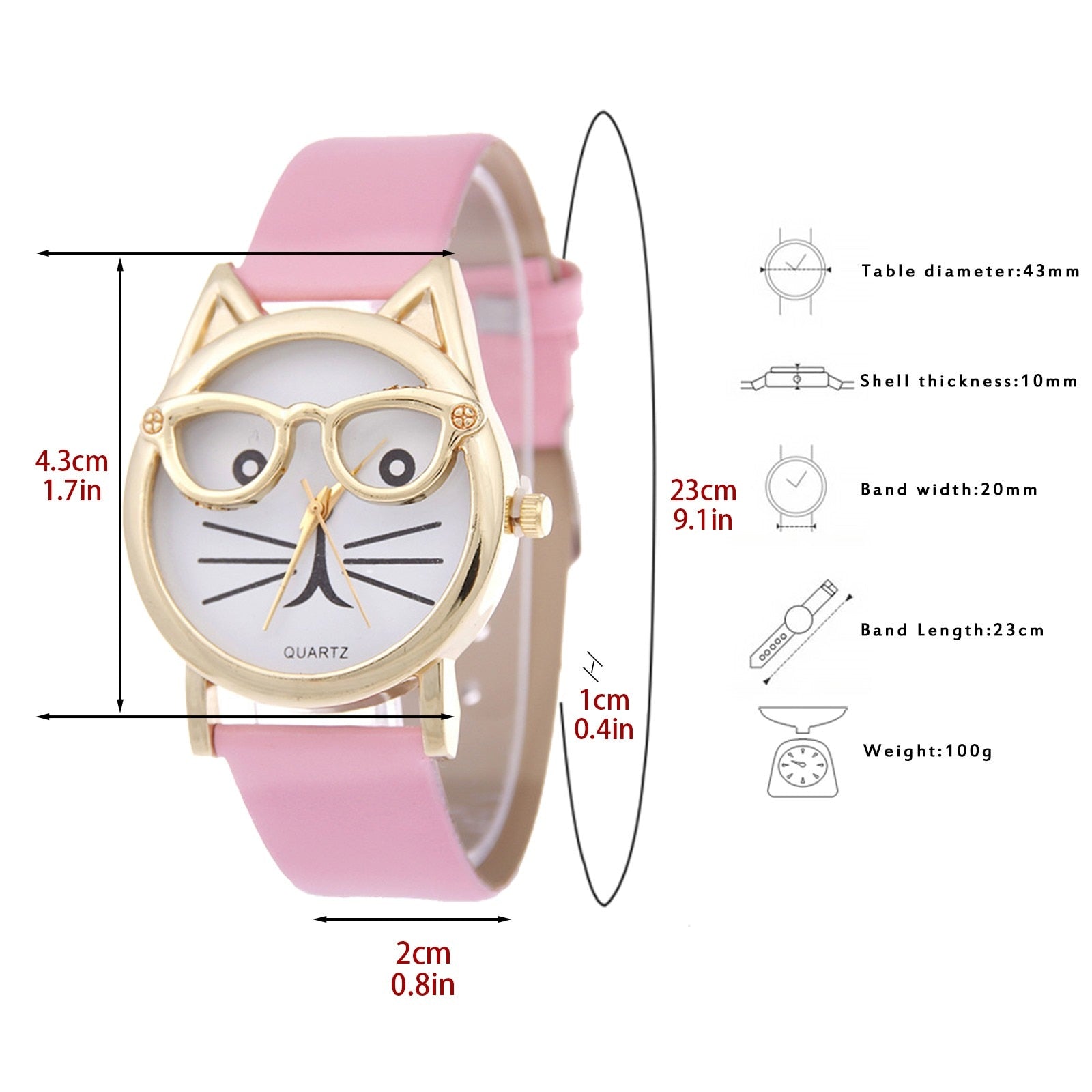 Cat Face Watch
