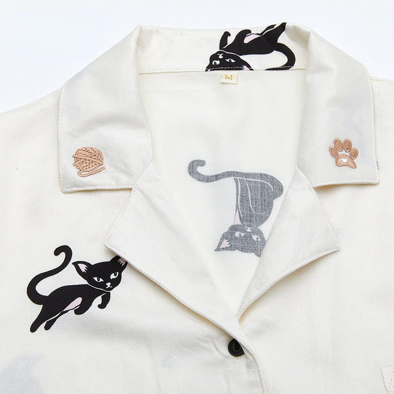 Cat Flannel Pajamas