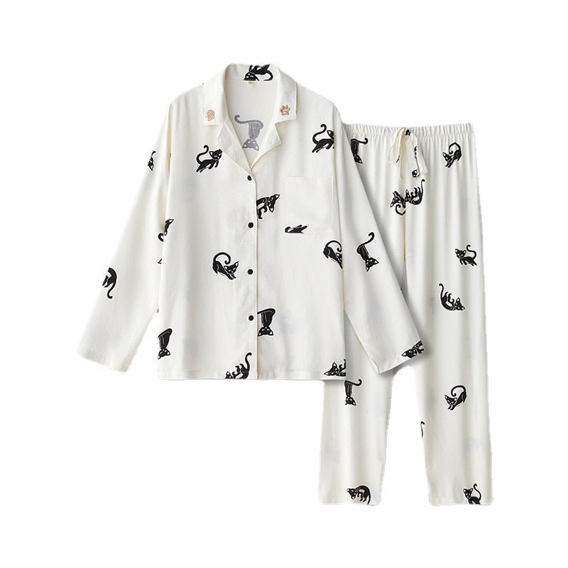 Cat Flannel Pajamas