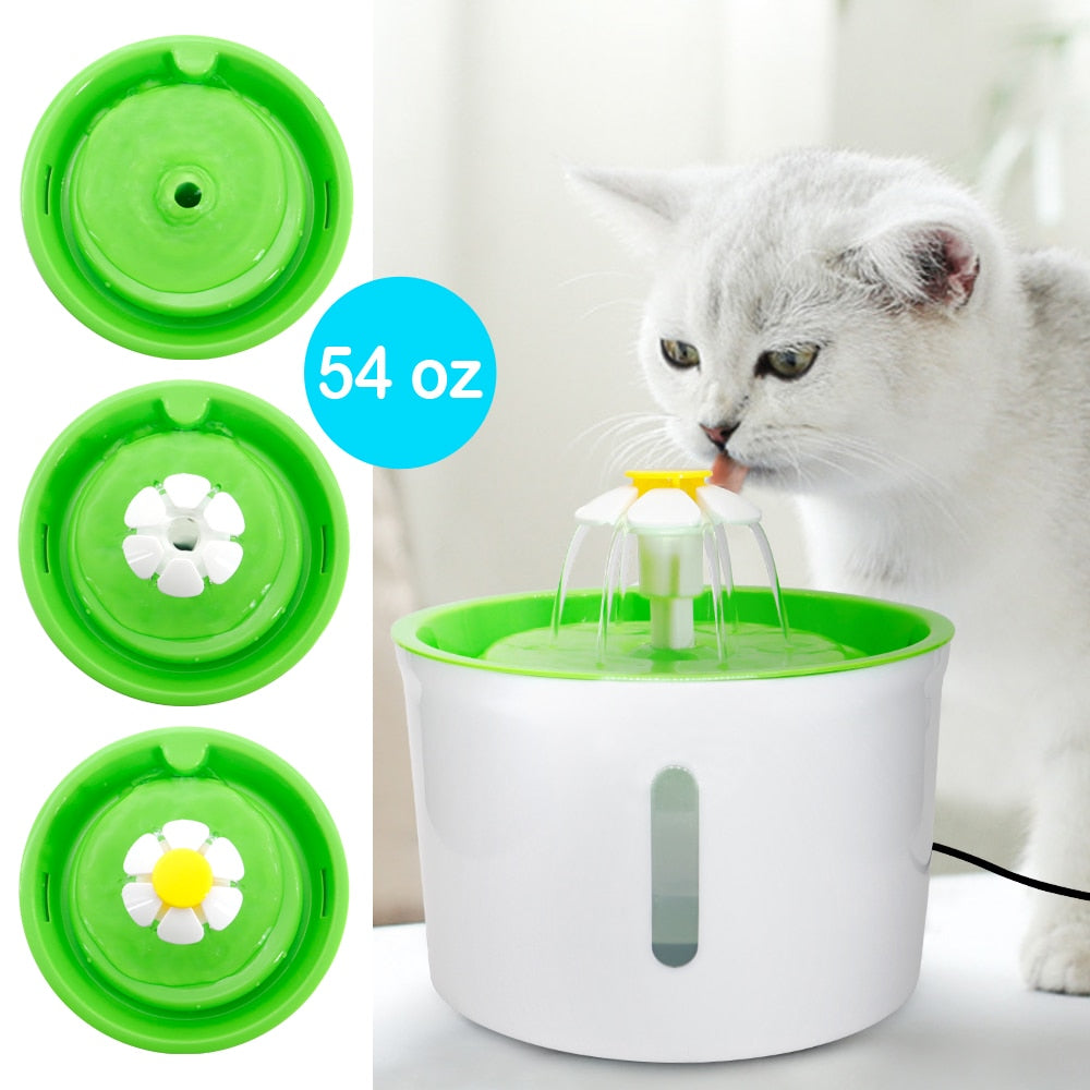 Cat Flower Water Fountain