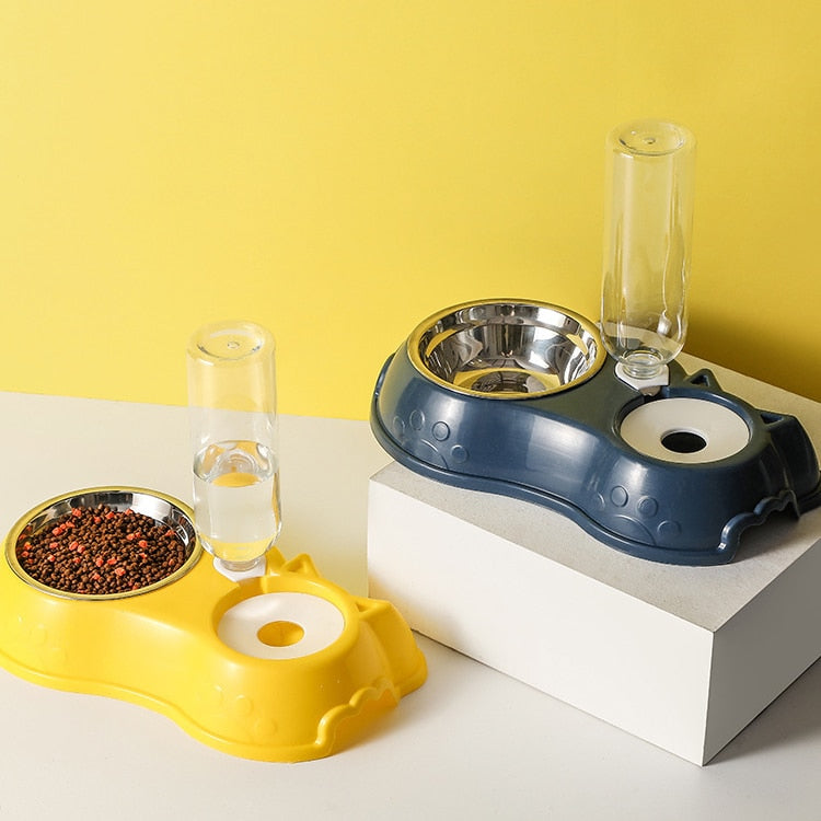 Cat Food and Water Dispenser