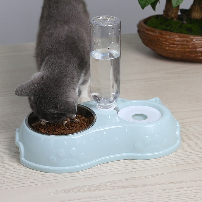 Cat Food and Water Dispenser