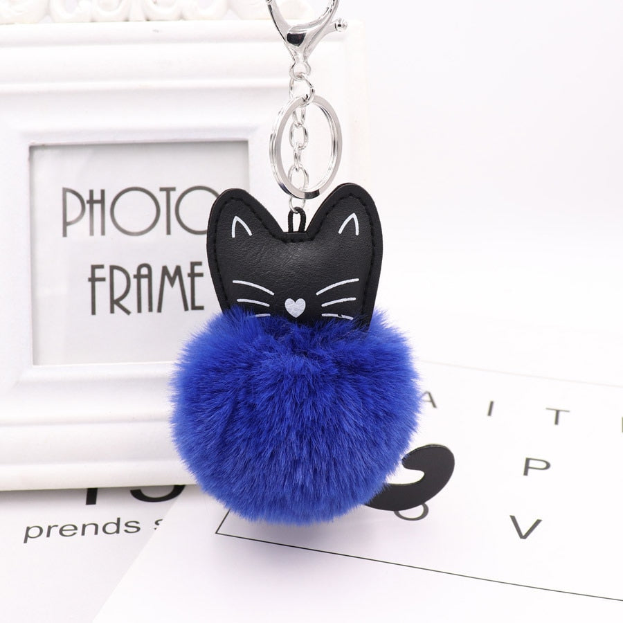Cat Fur Ball Keychain