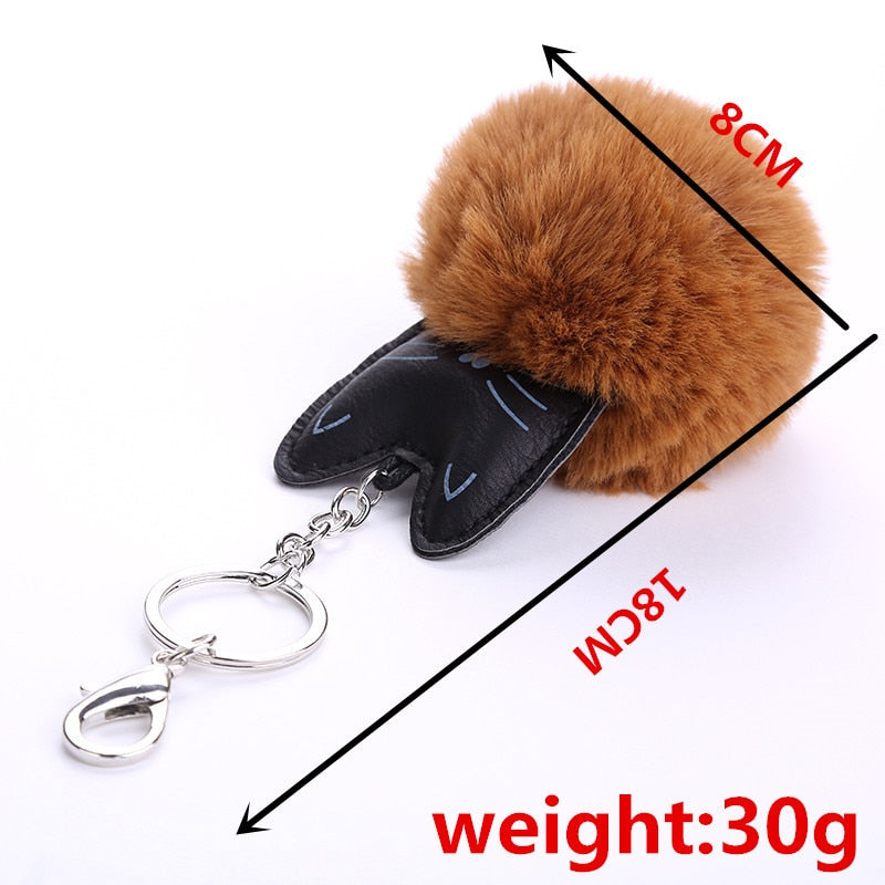Cat Fur Ball Keychain