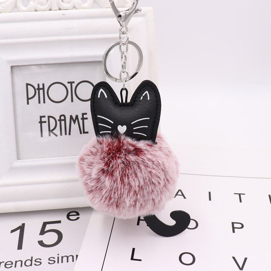 Cat Fur Ball Keychain