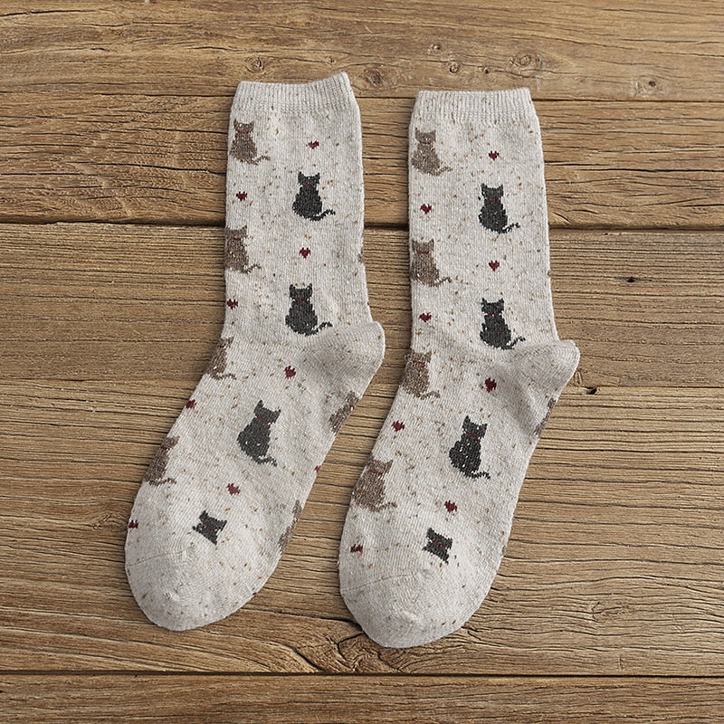 Cat Fuzzy Socks