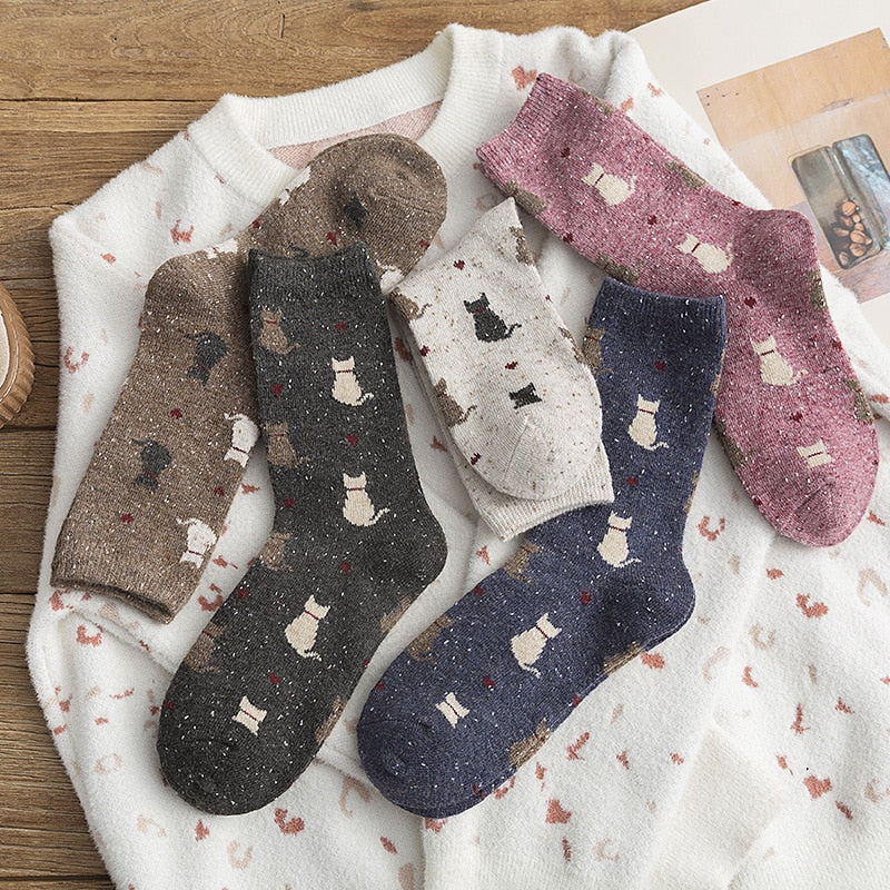 Cat Fuzzy Socks