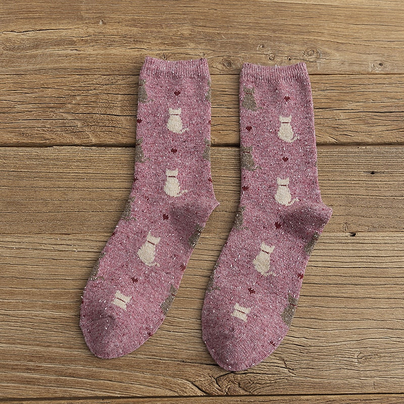 Cat Fuzzy Socks