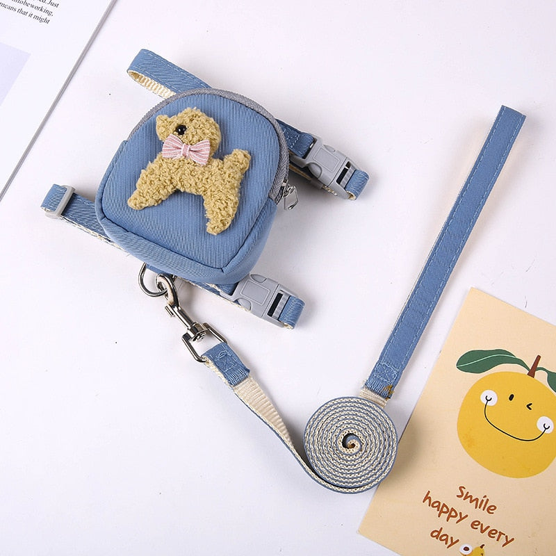 Cat Harness Leash with Backpack