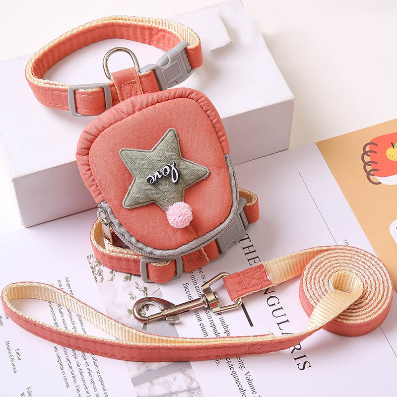 Cat Harness Leash with Backpack