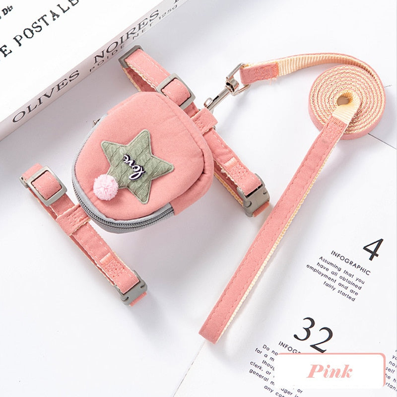 Cat Harness Leash with Backpack