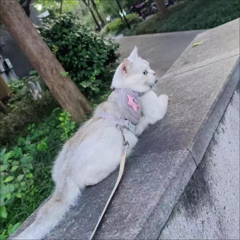 Cat Harness Leash with Backpack