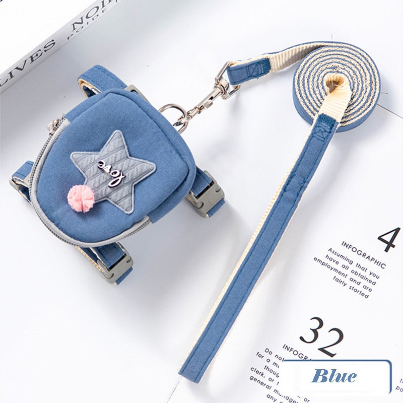 Cat Harness Leash with Backpack